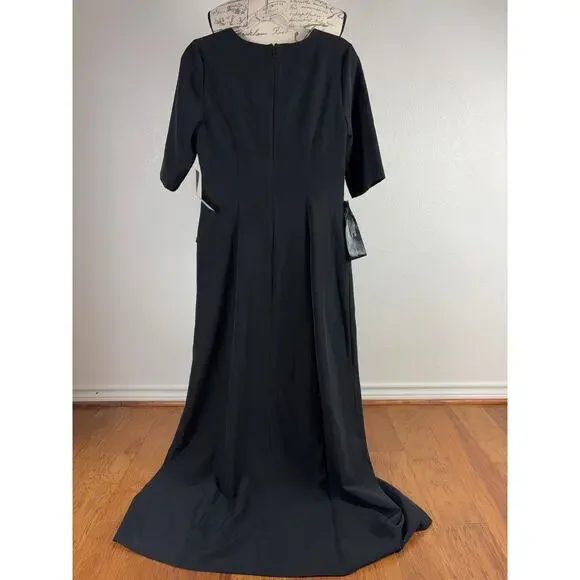 B37 Kay Unger Davina Walk Thru Jumpsuit Womens 10 Old Hollywood Modest Chic - Picture 3 of 7